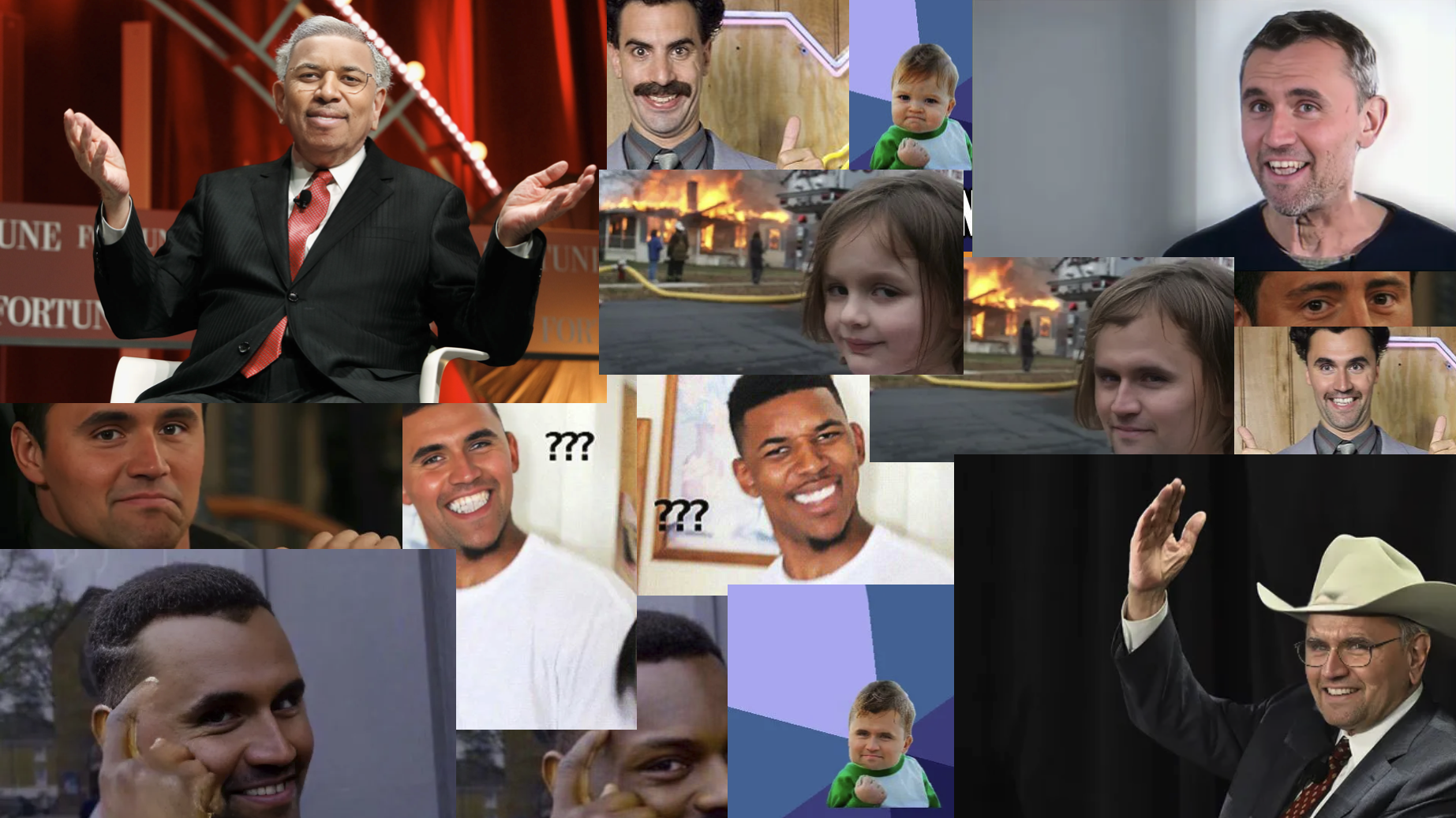 AI meme generation examples collage